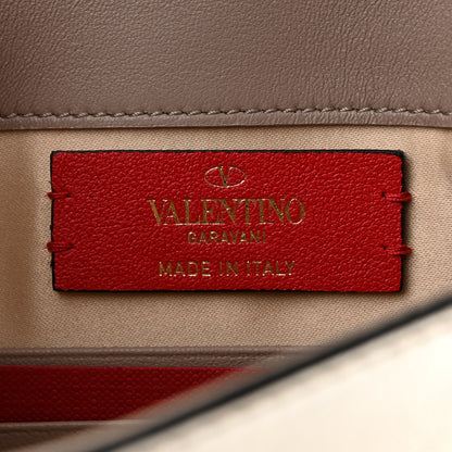 Valentino Garavani Metallic Calfskin Medium Rockstud Envelope Flat Wristlet Pouch Sahara 6 of 12