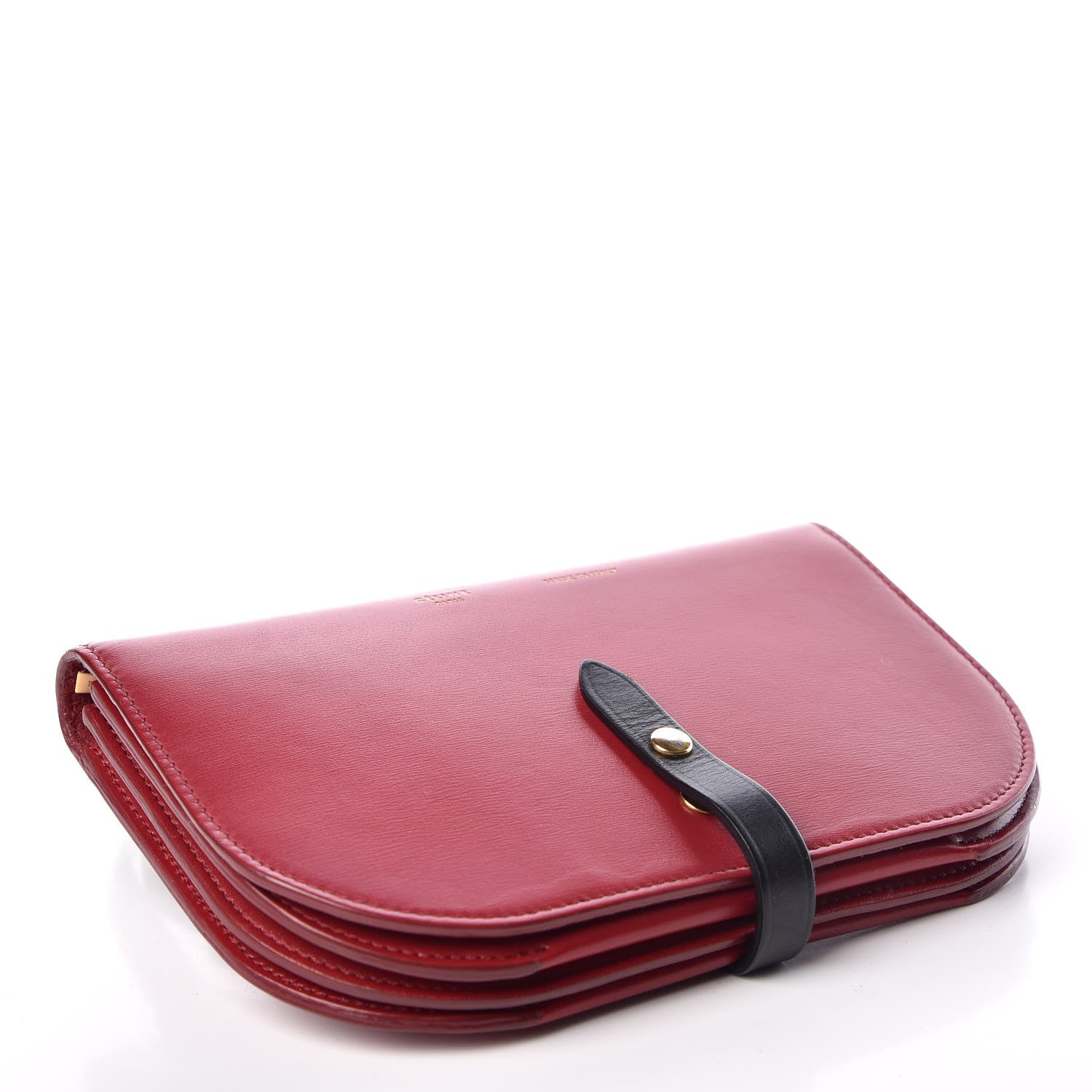 Celine Box Calfskin Multifunction Strap Wallet Coquelicot 4 of 10