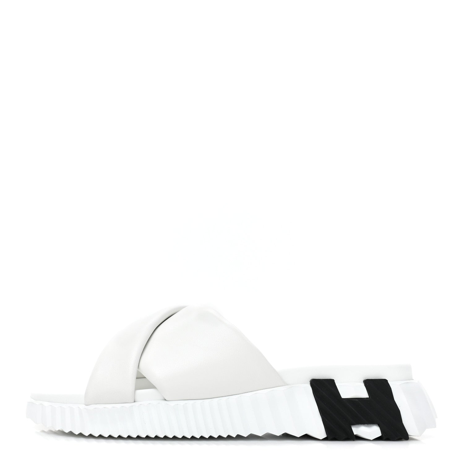 Hermes Nappa Womens Infra Sandals 37 White 1 of 10