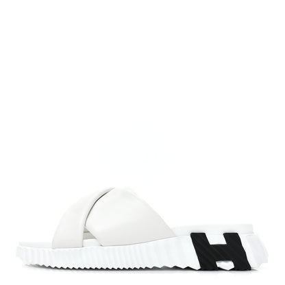 Hermes Nappa Womens Infra Sandals 37 White 1 of 10