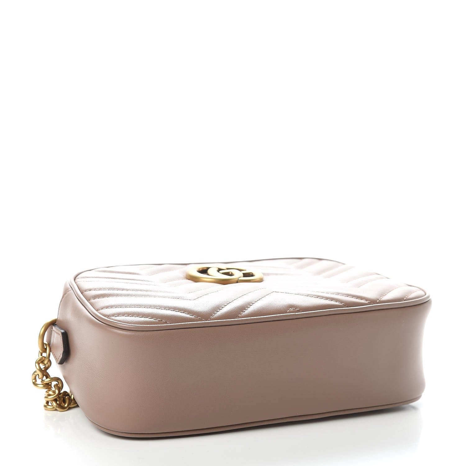 Gucci Calfskin Matelasse Small GG Marmont Chain Shoulder Bag Porcelain Rose 4 of 11