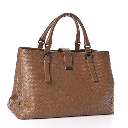 Bottega Veneta Nappa Intrecciato Medium Roma Tote Brown Taupe 3 of 13