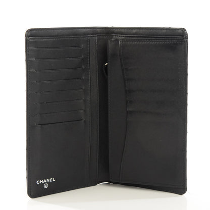 Chanel Patent Calfskin Quilted Yen Wallet Black 5 of 8