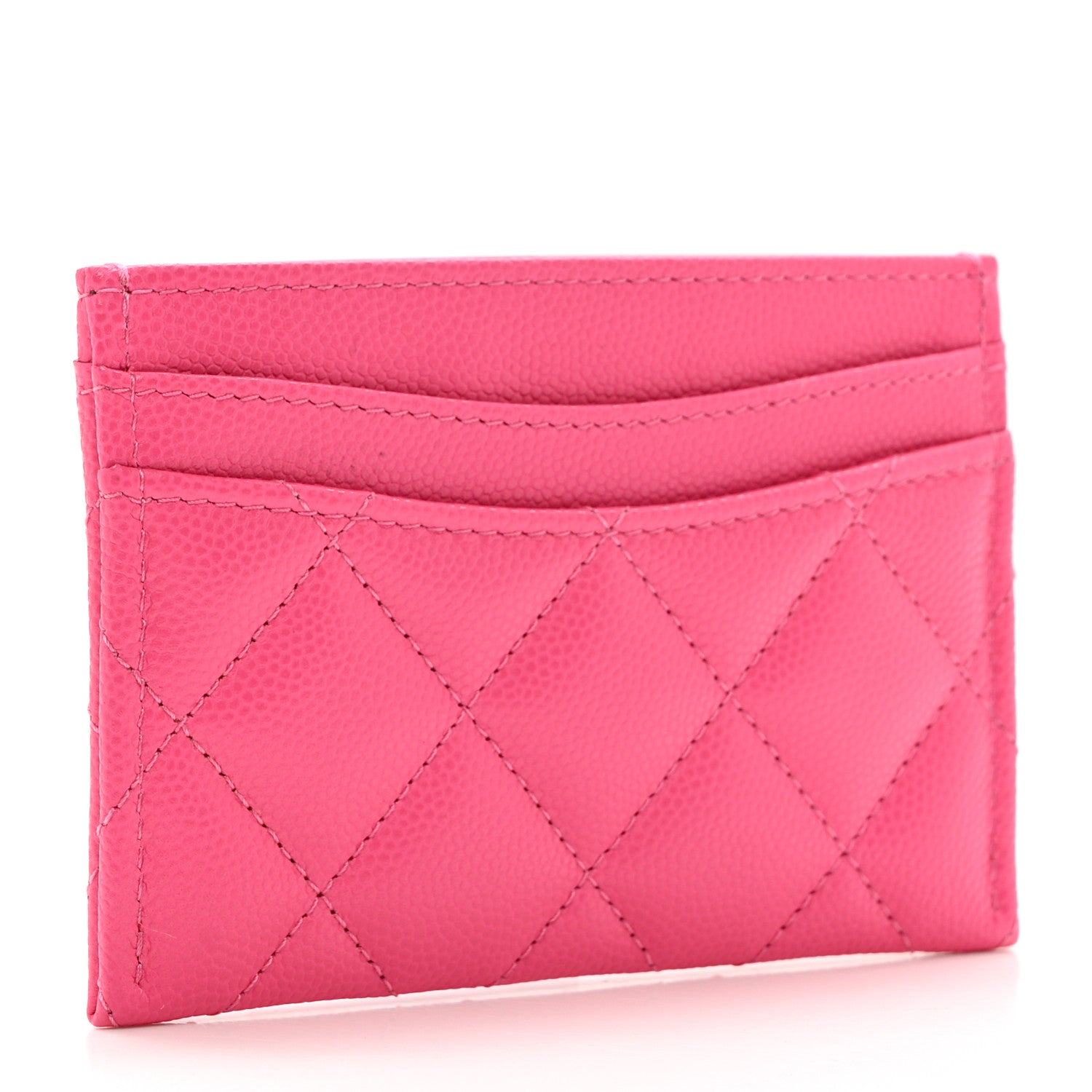 Chanel Caviar Quilted Card Holder Pink 2 of 8