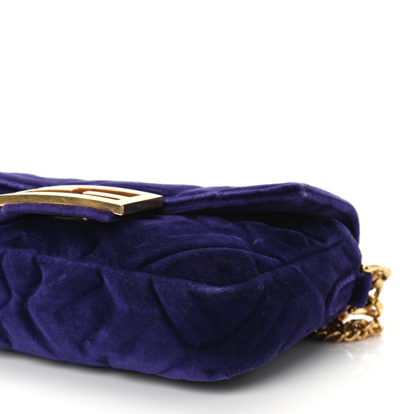 Velluto FF Embossed Mini Baguette Viola Plus