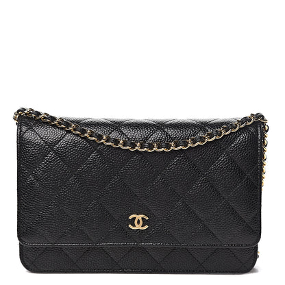 Chanel Caviar Quilted Wallet On Chain WOC Black 1 of 12