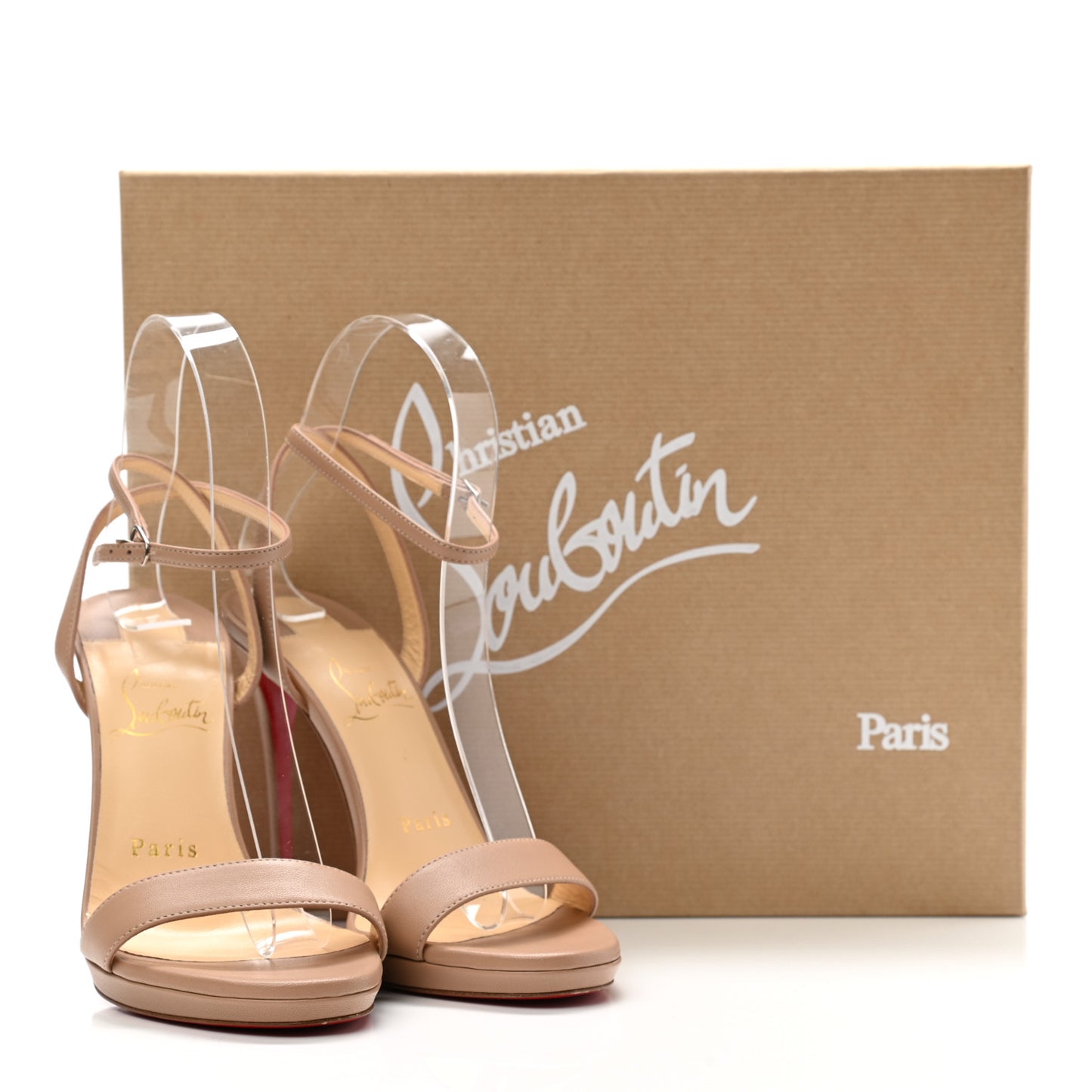 Nappa Loubi Queen 120 Pumps 36.5 Nude