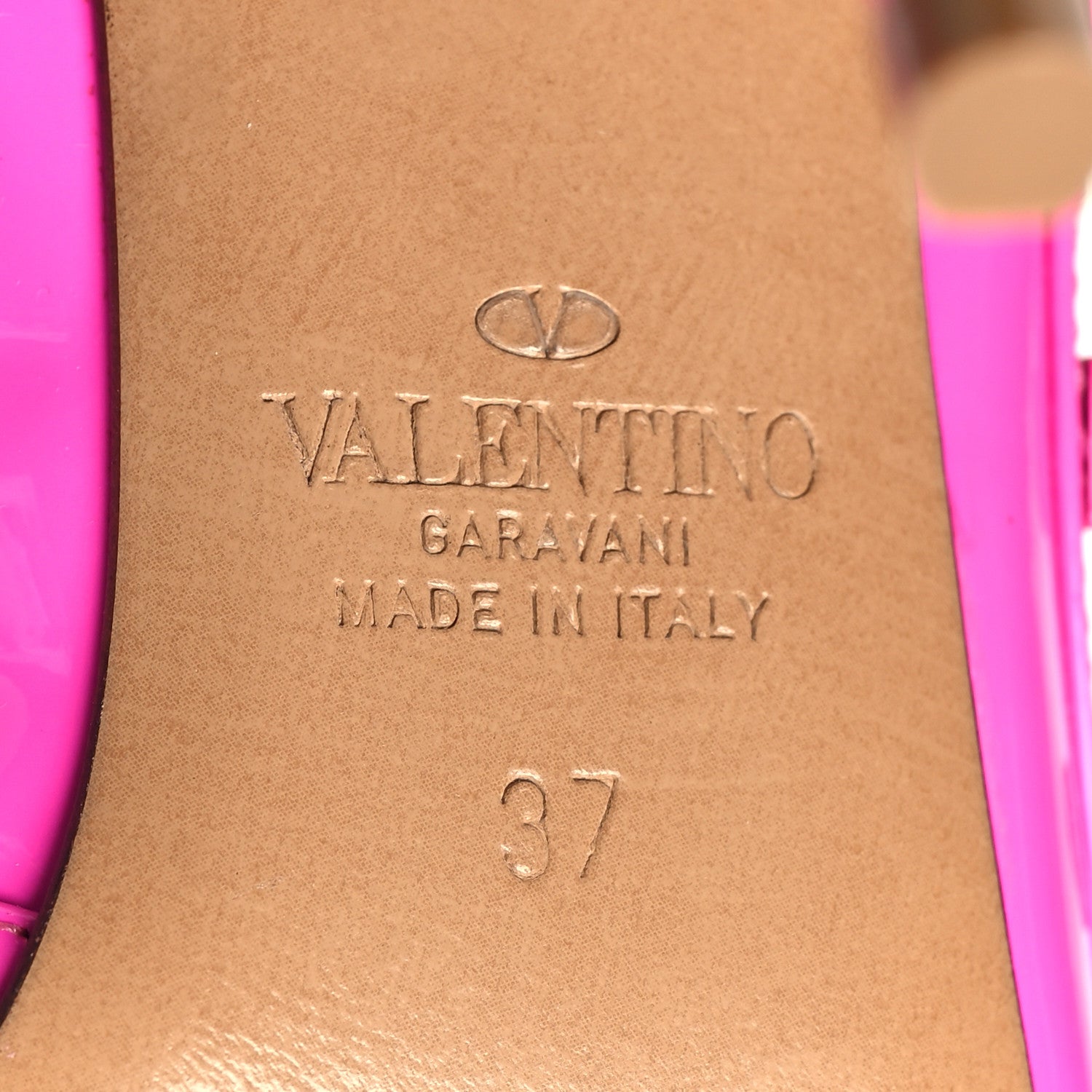 Valentino Garavani Patent Lacquer Monochrome Rockstud Ankle Strap 100mm Pumps 37 Pink PP 7 of 9