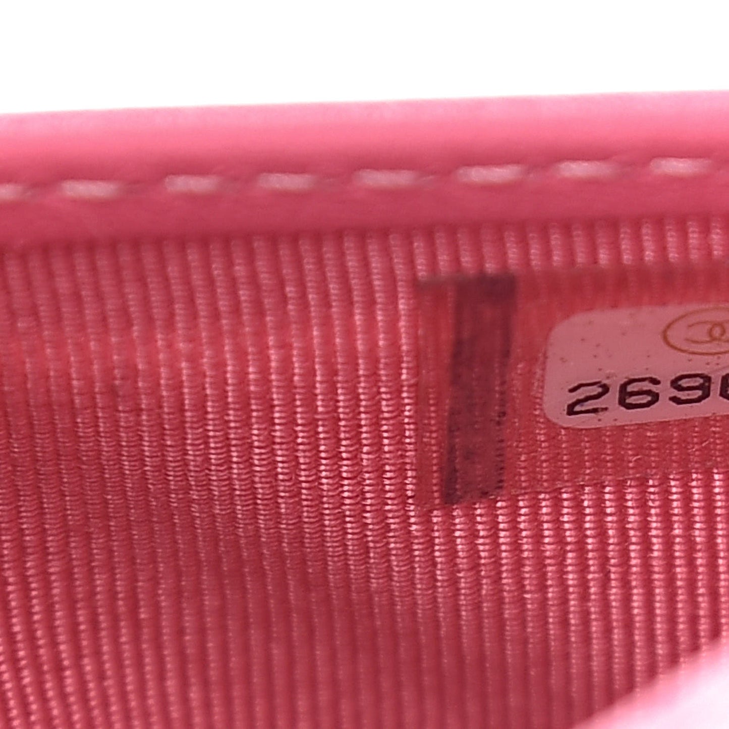 Caviar Quilted Card Holder Wallet Pink