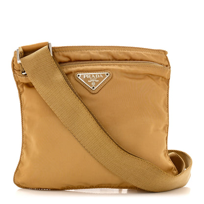 Prada Nylon Vela Flat Messenger Bag Senape 1 of 10