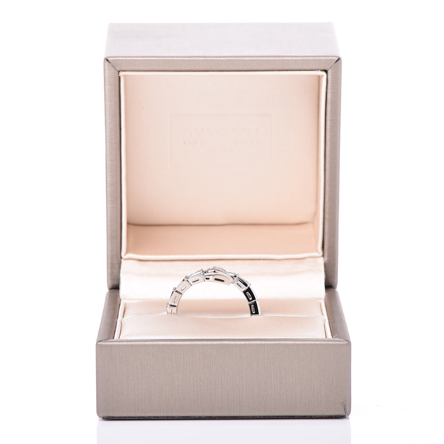 Bulgari 18K White Gold Diamond Serpenti Viper Pave Ring L 6 of 6
