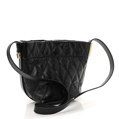 Givenchy Lambskin Quilted Mini GV Bucket Bag Black 3 of 8