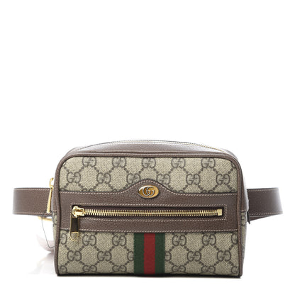 Gucci GG Supreme Monogram Web Small Ophidia Belt Bag 95 38 Dark Brown 1 of 10
