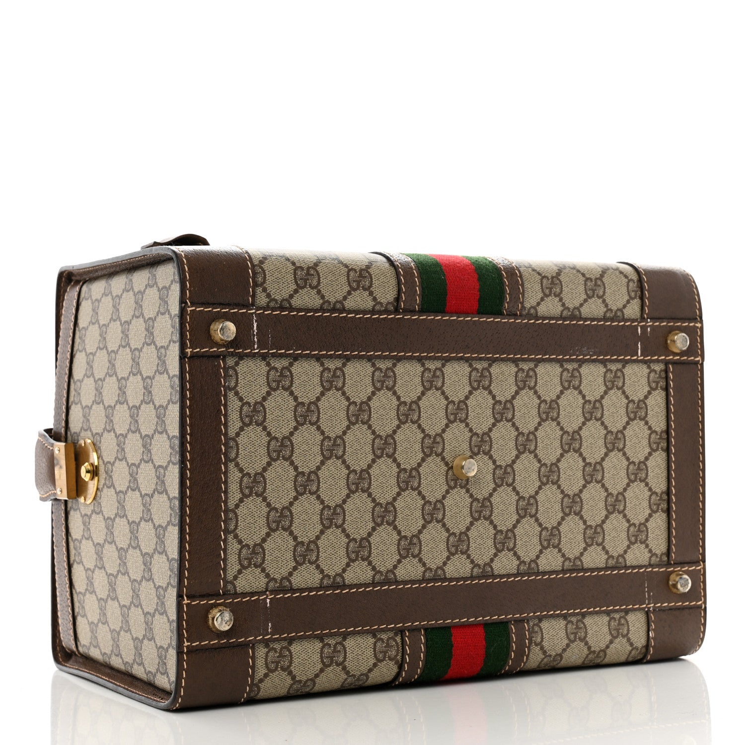 Gucci Monogram Web Train Cosmetic Case Brown 3 of 16