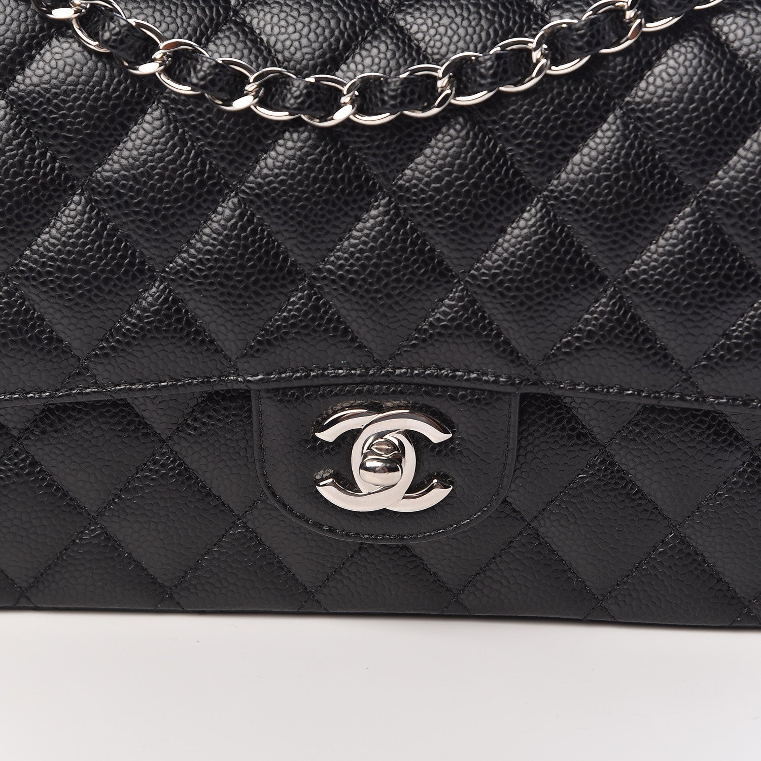 Chanel Caviar Quilted Medium Double Flap Black 8 of 10