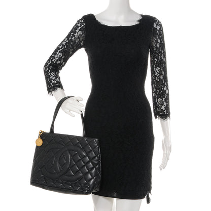 Chanel Caviar Medallion Tote Black 2 of 7