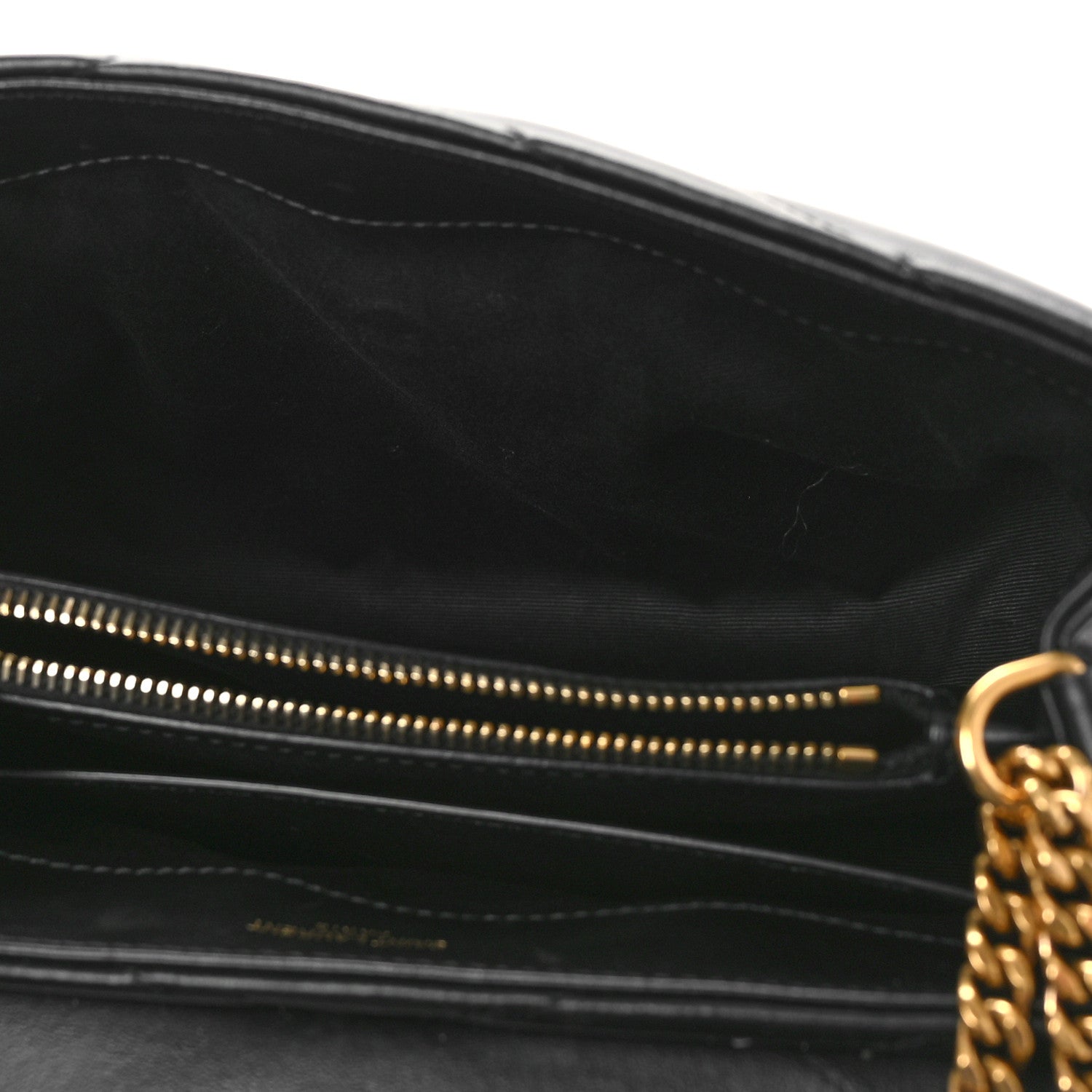 Saint Laurent Calfskin Y Quilted Monogram Small Loulou Chain Satchel Black 5 of 9