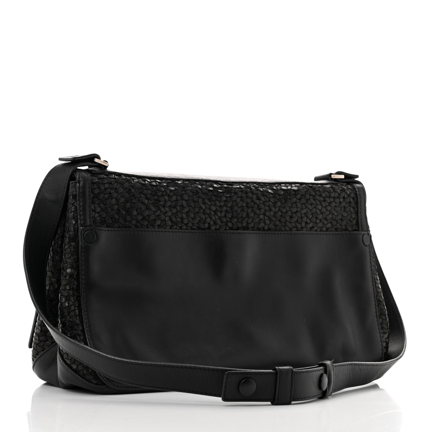 Proenza Schouler Calfskin Woven Small Lunch Bag Black 3 of 12
