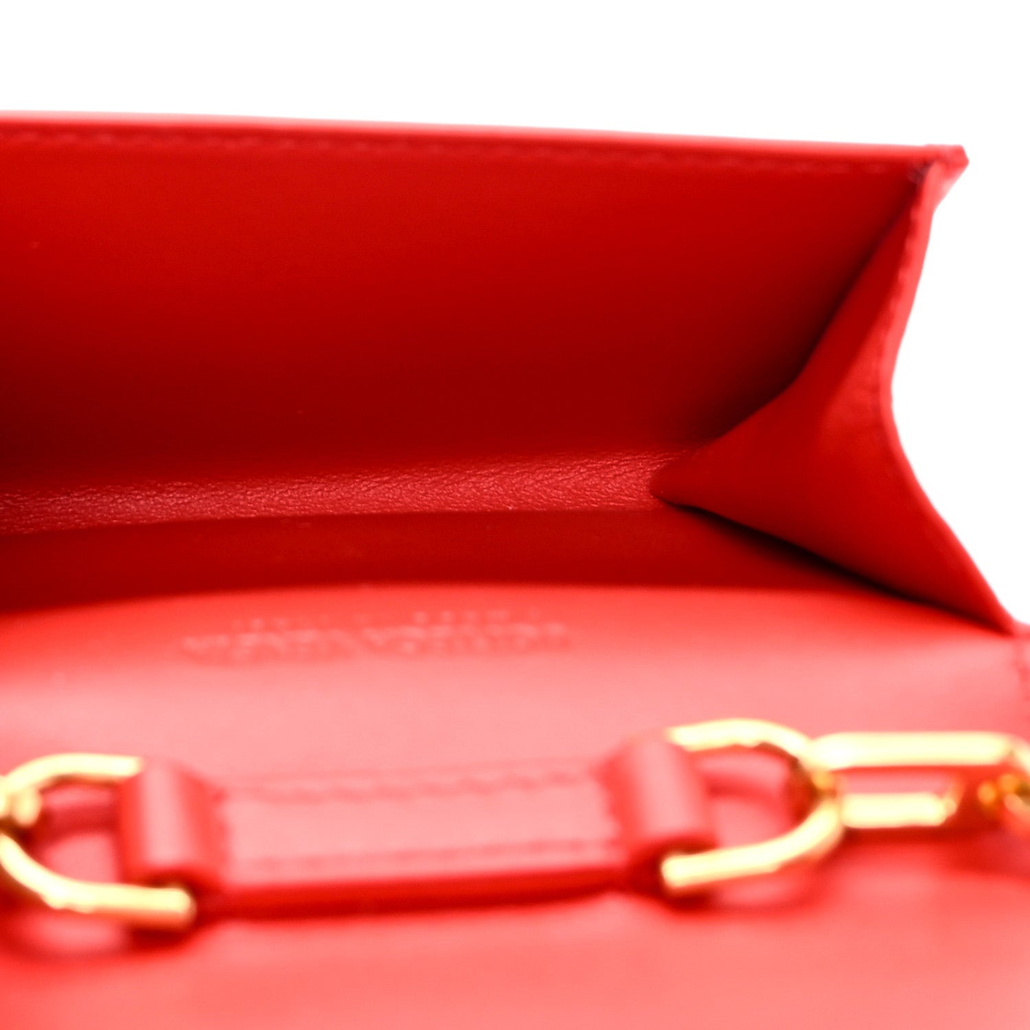 Bottega Veneta Nappa Intrecciato Card Case On Chain Redstone 5 of 9