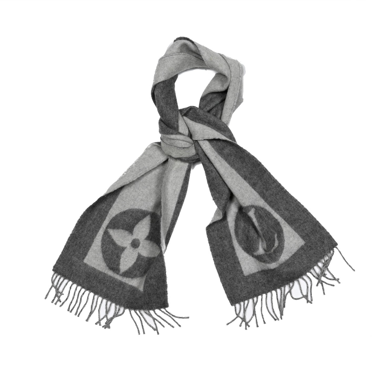 Lambswool Angora Cardiff Scarf Grey