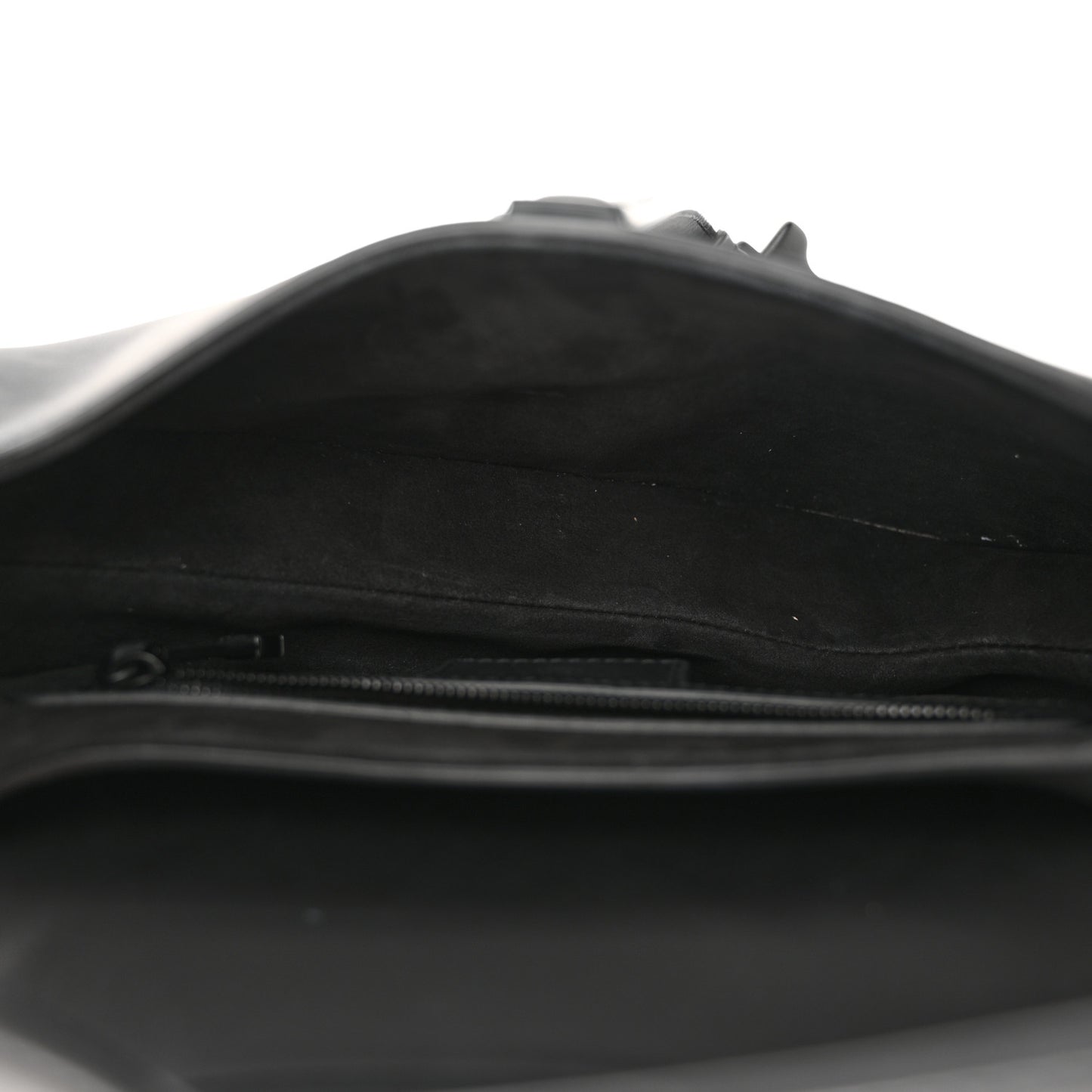 Ultra Matte Calfskin Saddle Bag Black