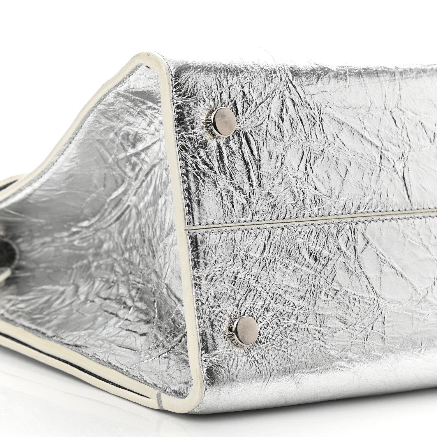 Christian Dior Metallic Calfskin Medium Diorever Flap Silver 9 of 15