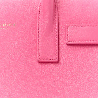 Saint Laurent Calfskin Nano Sac De Jour Lipstick Fuchsia 9 of 11