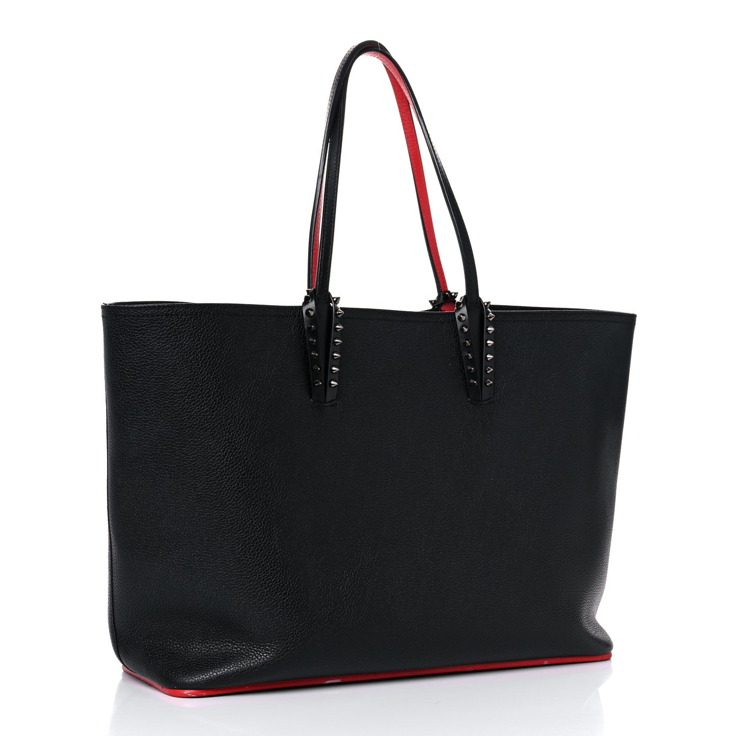 Calfskin Spikes East West Cabata Tote Black