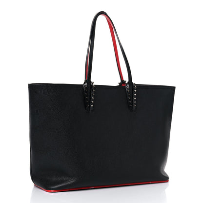 Christian Louboutin Calfskin Spikes East West Cabata Tote Black 3 of 27