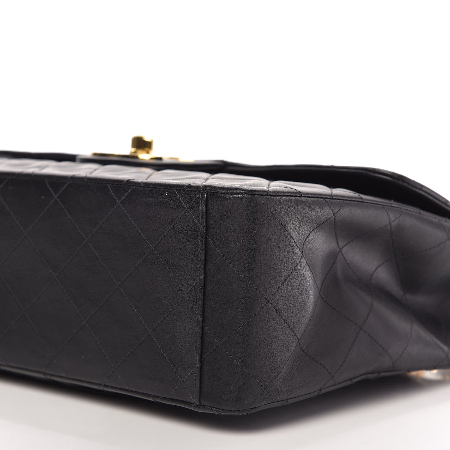Chanel Lambskin Quilted XL Jumbo Single Flap Black 7 of 11