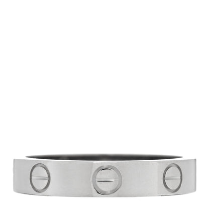 Cartier 18K White Gold 3.5mm LOVE Wedding Band Ring 51 5.75 1 of 4