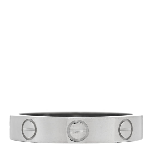 18K White Gold 3.5mm LOVE Wedding Band Ring 51 5.75