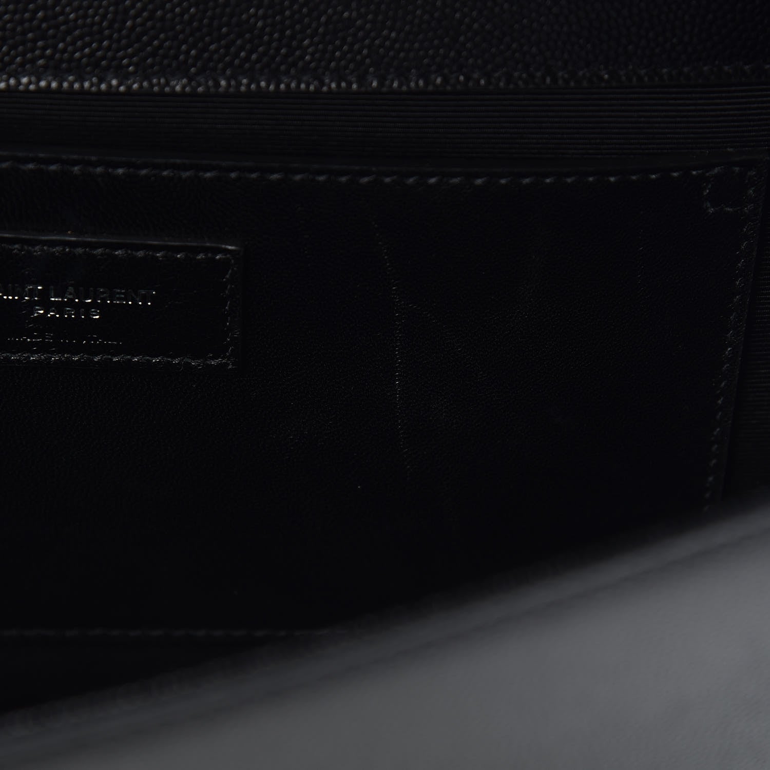 Saint Laurent Grain De Poudre Large Classic Monogram Kate Satchel Black 9 of 11