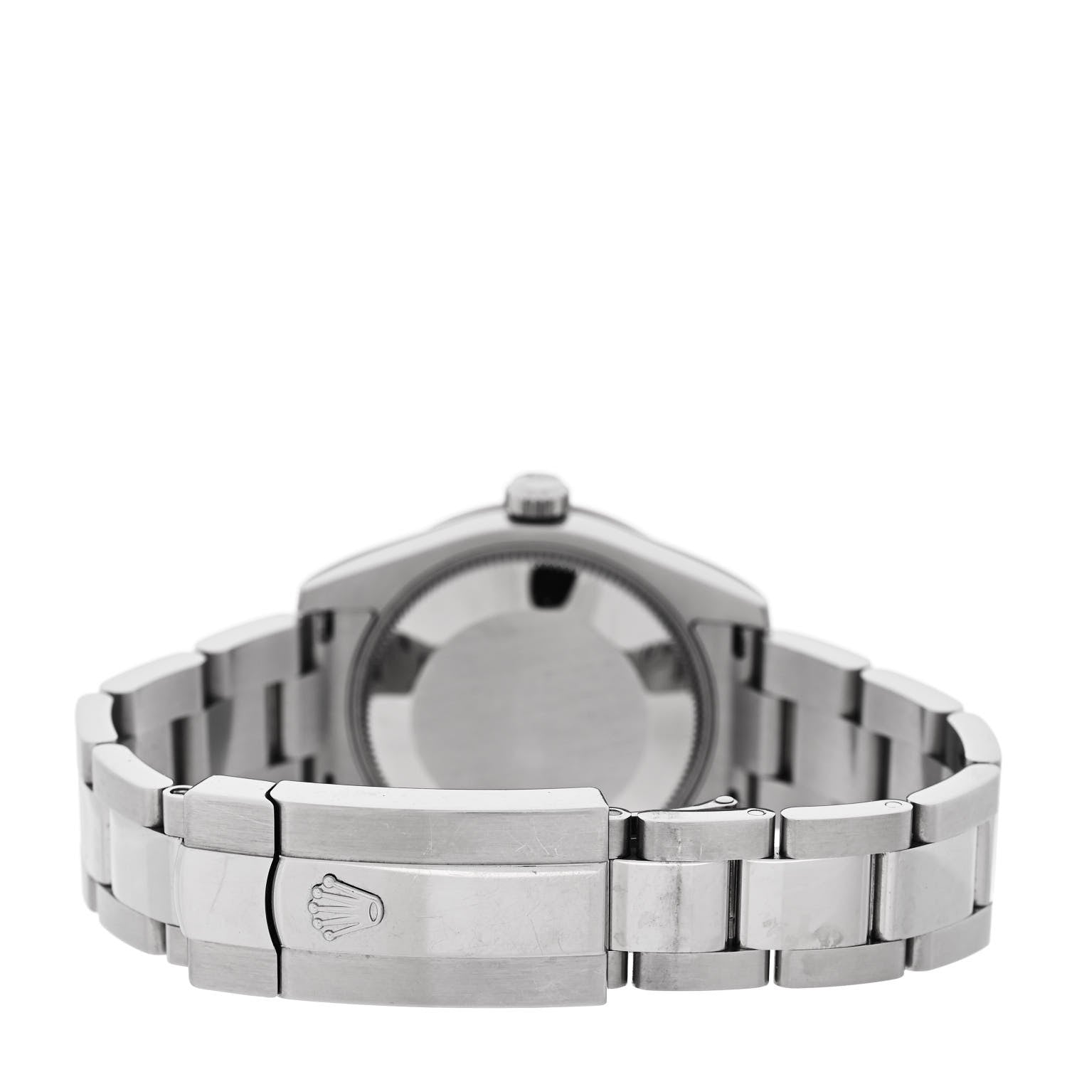 Rolex Stainless Steel 18K White Gold Diamond 31mm Oyster Perpetual Datejust Watch White Roman 178344 3 of 5