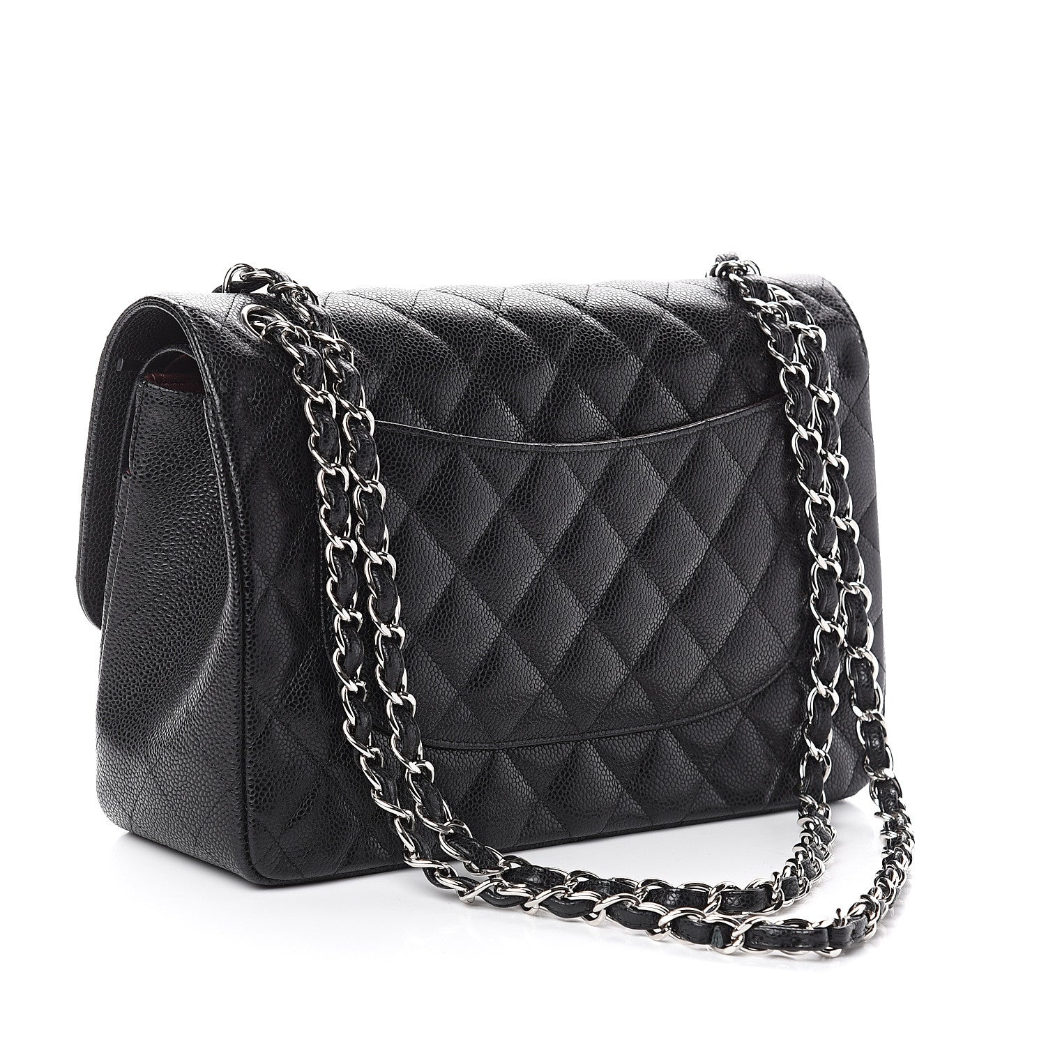 Chanel Caviar Quilted Jumbo Double Flap Black 2 of 8