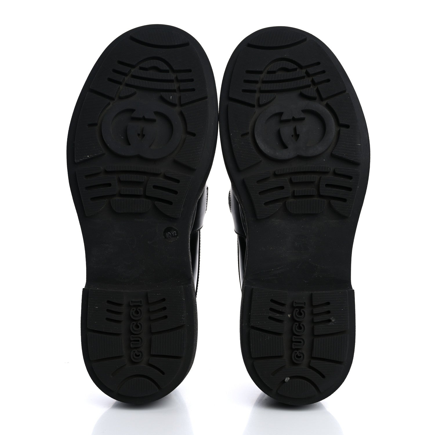 Gucci Cordovan Lux Womens Logo Patch Loafers 40.5 Black 6 of 14