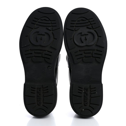 Gucci Cordovan Lux Womens Logo Patch Loafers 40.5 Black 6 of 14