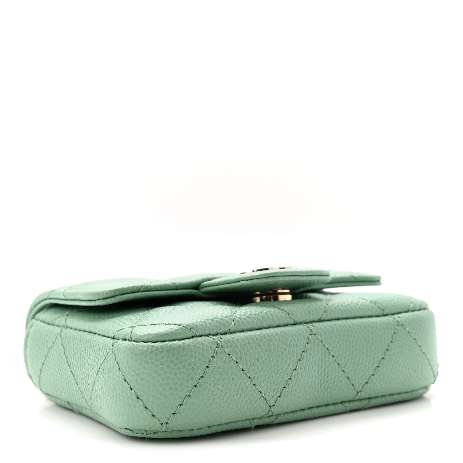 Chanel Caviar Quilted Mini Chain Belt Bag Light Green 4 of 12
