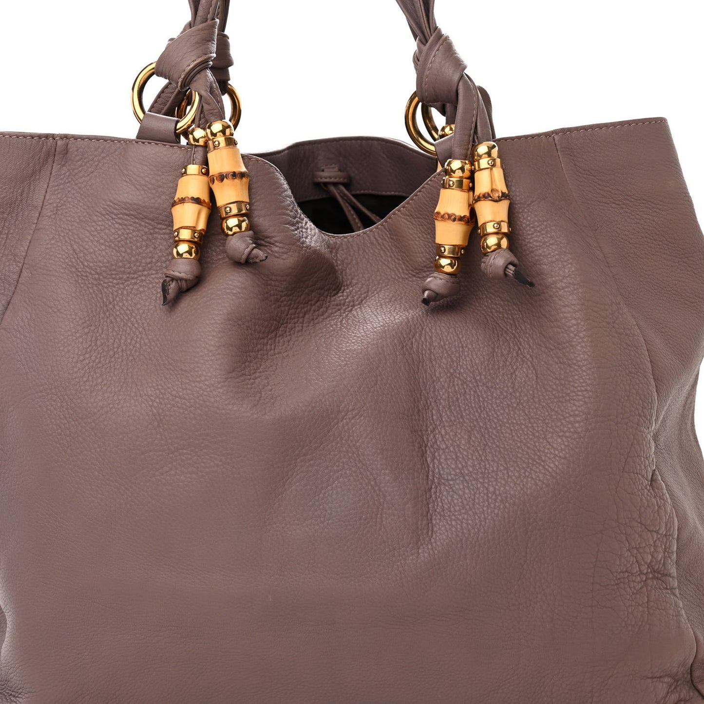 Pebbled Calfskin Large Jungle Tote Purple