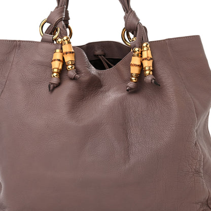 Gucci Pebbled Calfskin Large Jungle Tote Purple 8 of 13