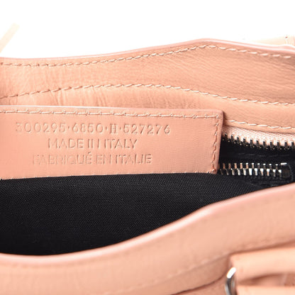 Balenciaga Matte Goatskin Rubber Covered Classic Hardware Mini City Rose Poudre 8 of 13