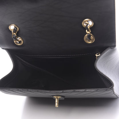 Chanel Aged Calfskin Chevron Quilted Backpack Black 4 of 9