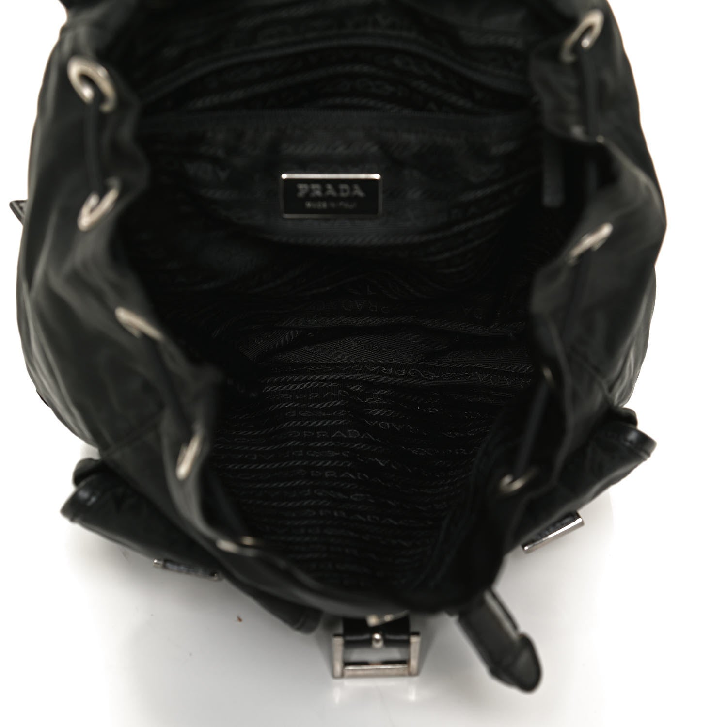 Prada Tessuto Nylon Vitello Backpack Black 5 of 16