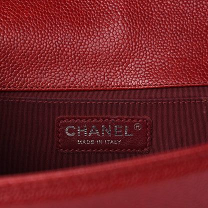 Chanel Caviar Quilted Medium Boy Flap Red 9 of 12