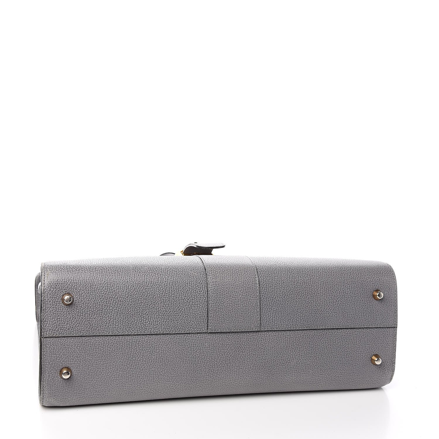 Delvaux Grained Calfskin Brillant Briefcase Grey 4 of 18