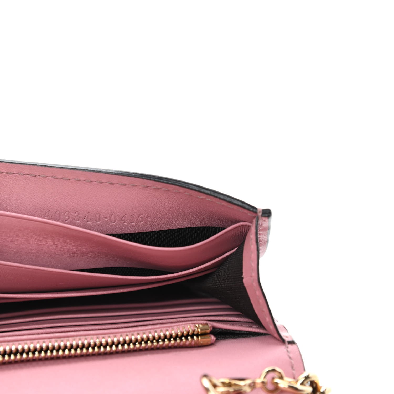 Gucci Guccissima Icon Chain Wallet Carmine Rose 7 of 11