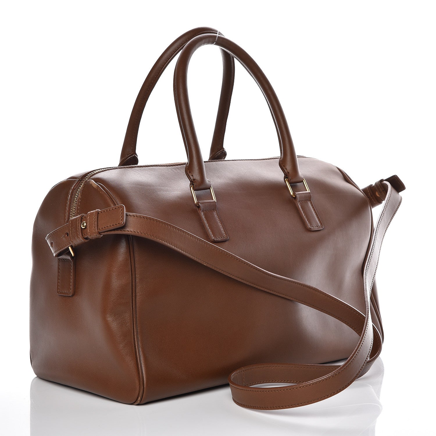 Saint Laurent Calfskin Classic Duffle 6 Havane 3 of 20