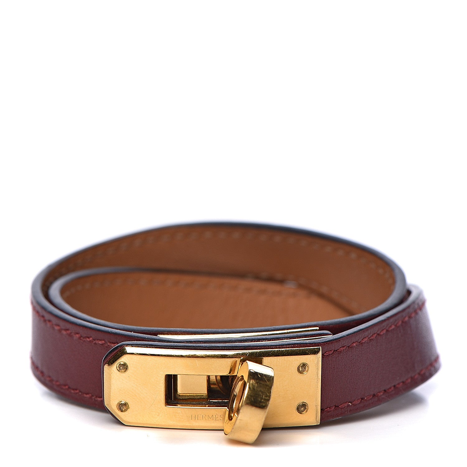 Hermes Box Kelly Double Tour Bracelet Rouge H 1 of 5