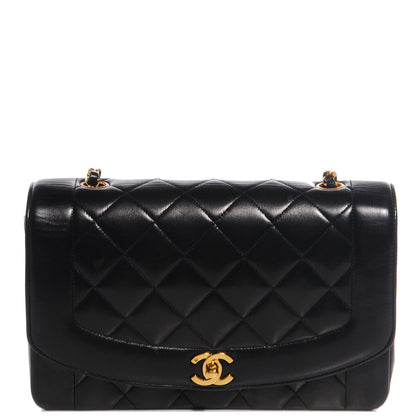 Chanel Lambskin Quilted Medium Single Flap Black 1 of 7