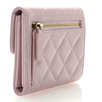 Chanel Caviar Quilted Compact Flap Wallet Light Pink 3 of 7